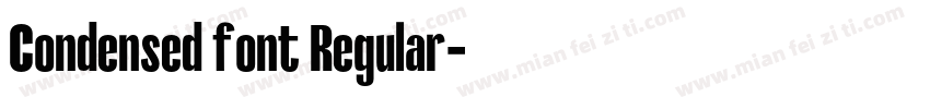 Condensed font Regular字体转换